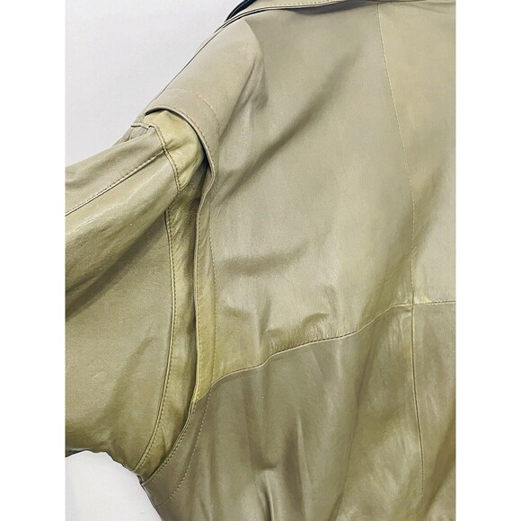 VTG Leather Shop Flight Bomber Jacket Small Brown Istanbul‎ Military Coa - Picture 11 of 11